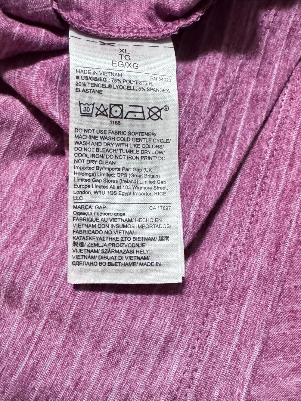 GAP Purple Twist-Back Ribbed Tank Top - Picture 5 of 5